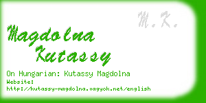 magdolna kutassy business card